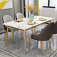 Stone Dining Room Collection Contemporary Rectangle 4 Legs Dining Table for Kitchen Home Clearhalo ' dining_table' 'Dining Tables & Seating' 'Dining Tables' 'furn' 'furn_dining_table' 'Furniture' 'furniture_dining_table' 'Kitchen & Dining Furniture' 'kitchen&dining_furn' 'kitchen' 'kitchen_dining_table' 3725931