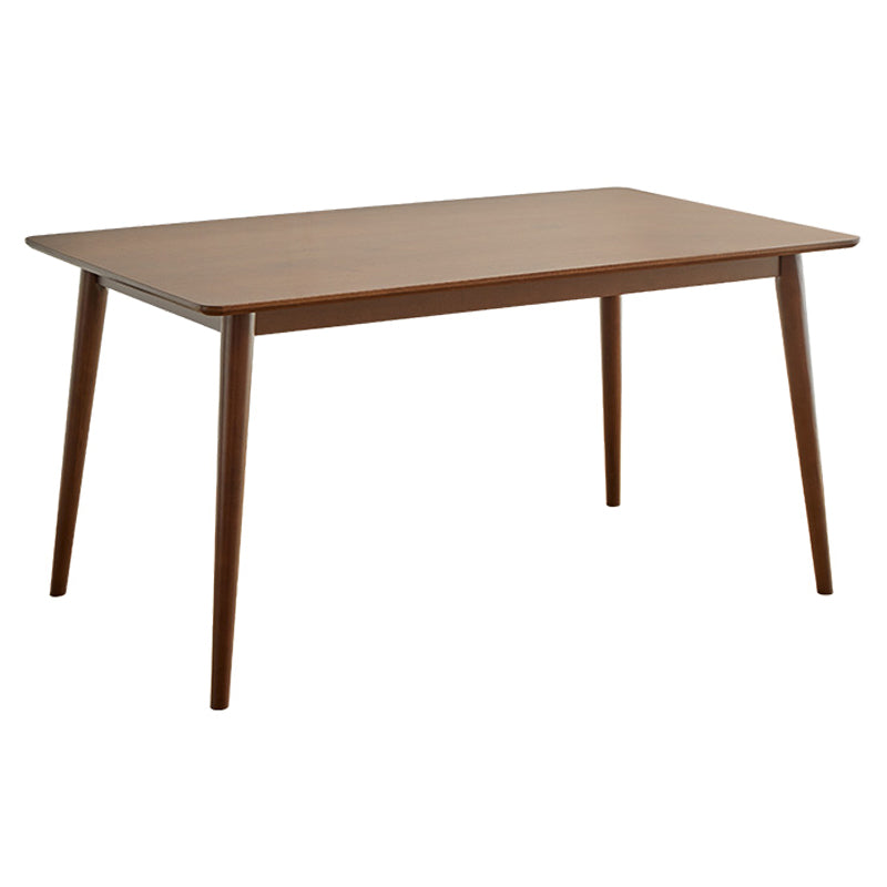 Modern Solid Wood Kitchen Dining Table Standard Rectangle Shape Dining Table with 4 Legs Base Brown Without Chairs Clearhalo ' dining_table' 'Dining Tables & Seating' 'Dining Tables' 'furn' 'furn_dining_table' 'Furniture' 'furniture_dining_table' 'Kitchen & Dining Furniture' 'kitchen&dining_furn' 'kitchen' 'kitchen_dining_table' 3725939