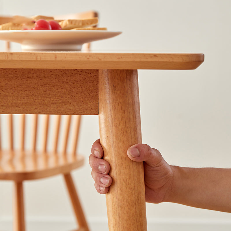 Modern Solid Wood Kitchen Dining Table Standard Rectangle Shape Dining Table with 4 Legs Base Clearhalo ' dining_table' 'Dining Tables & Seating' 'Dining Tables' 'furn' 'furn_dining_table' 'Furniture' 'furniture_dining_table' 'Kitchen & Dining Furniture' 'kitchen&dining_furn' 'kitchen' 'kitchen_dining_table' 3725941