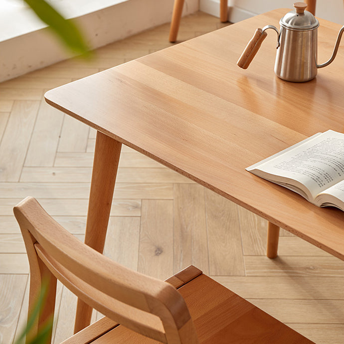 Modern Solid Wood Kitchen Dining Table Standard Rectangle Shape Dining Table with 4 Legs Base Clearhalo ' dining_table' 'Dining Tables & Seating' 'Dining Tables' 'furn' 'furn_dining_table' 'Furniture' 'furniture_dining_table' 'Kitchen & Dining Furniture' 'kitchen&dining_furn' 'kitchen' 'kitchen_dining_table' 3725945