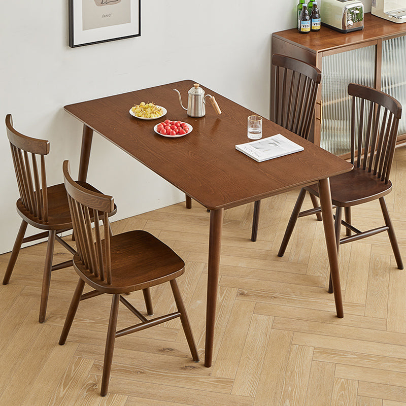 Modern Solid Wood Kitchen Dining Table Standard Rectangle Shape Dining Table with 4 Legs Base Clearhalo ' dining_table' 'Dining Tables & Seating' 'Dining Tables' 'furn' 'furn_dining_table' 'Furniture' 'furniture_dining_table' 'Kitchen & Dining Furniture' 'kitchen&dining_furn' 'kitchen' 'kitchen_dining_table' 3725946