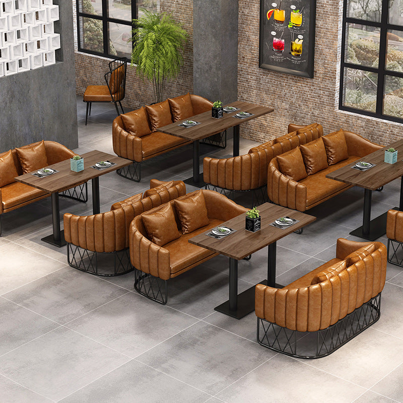 Industrial Dining Room Table Solid Wood Table with Black Base for Home Kitchen Dinner Clearhalo ' dining_table' 'Dining Tables & Seating' 'Dining Tables' 'furn' 'furn_dining_table' 'Furniture' 'furniture_dining_table' 'Kitchen & Dining Furniture' 'kitchen&dining_furn' 'kitchen' 'kitchen_dining_table' 3725958