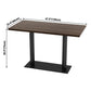 Industrial Dining Room Table Solid Wood Table with Black Base for Home Kitchen Dinner Clearhalo ' dining_table' 'Dining Tables & Seating' 'Dining Tables' 'furn' 'furn_dining_table' 'Furniture' 'furniture_dining_table' 'Kitchen & Dining Furniture' 'kitchen&dining_furn' 'kitchen' 'kitchen_dining_table' 3725961