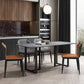 Simplicity Style Table Sintered Stone Rectangle Double Pedestal Base Dining Table for Home Clearhalo ' dining_table' 'Dining Tables & Seating' 'Dining Tables' 'furn' 'furn_dining_table' 'Furniture' 'furniture_dining_table' 'Kitchen & Dining Furniture' 'kitchen&dining_furn' 'kitchen' 'kitchen_dining_table' 3725976