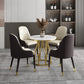 Sintered Stone White Dining Table Glam Style Pedestal Table for Dining Room Clearhalo ' dining_table' 'Dining Tables & Seating' 'Dining Tables' 'furn' 'furn_dining_table' 'Furniture' 'furniture_dining_table' 'Kitchen & Dining Furniture' 'kitchen&dining_furn' 'kitchen' 'kitchen_dining_table' 3726019