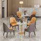 Sintered Stone White Dining Table Glam Style Pedestal Table for Dining Room Clearhalo ' dining_table' 'Dining Tables & Seating' 'Dining Tables' 'furn' 'furn_dining_table' 'Furniture' 'furniture_dining_table' 'Kitchen & Dining Furniture' 'kitchen&dining_furn' 'kitchen' 'kitchen_dining_table' 3726026