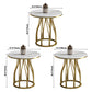 Sintered Stone White Dining Table Glam Style Pedestal Table for Dining Room Clearhalo ' dining_table' 'Dining Tables & Seating' 'Dining Tables' 'furn' 'furn_dining_table' 'Furniture' 'furniture_dining_table' 'Kitchen & Dining Furniture' 'kitchen&dining_furn' 'kitchen' 'kitchen_dining_table' 3726027