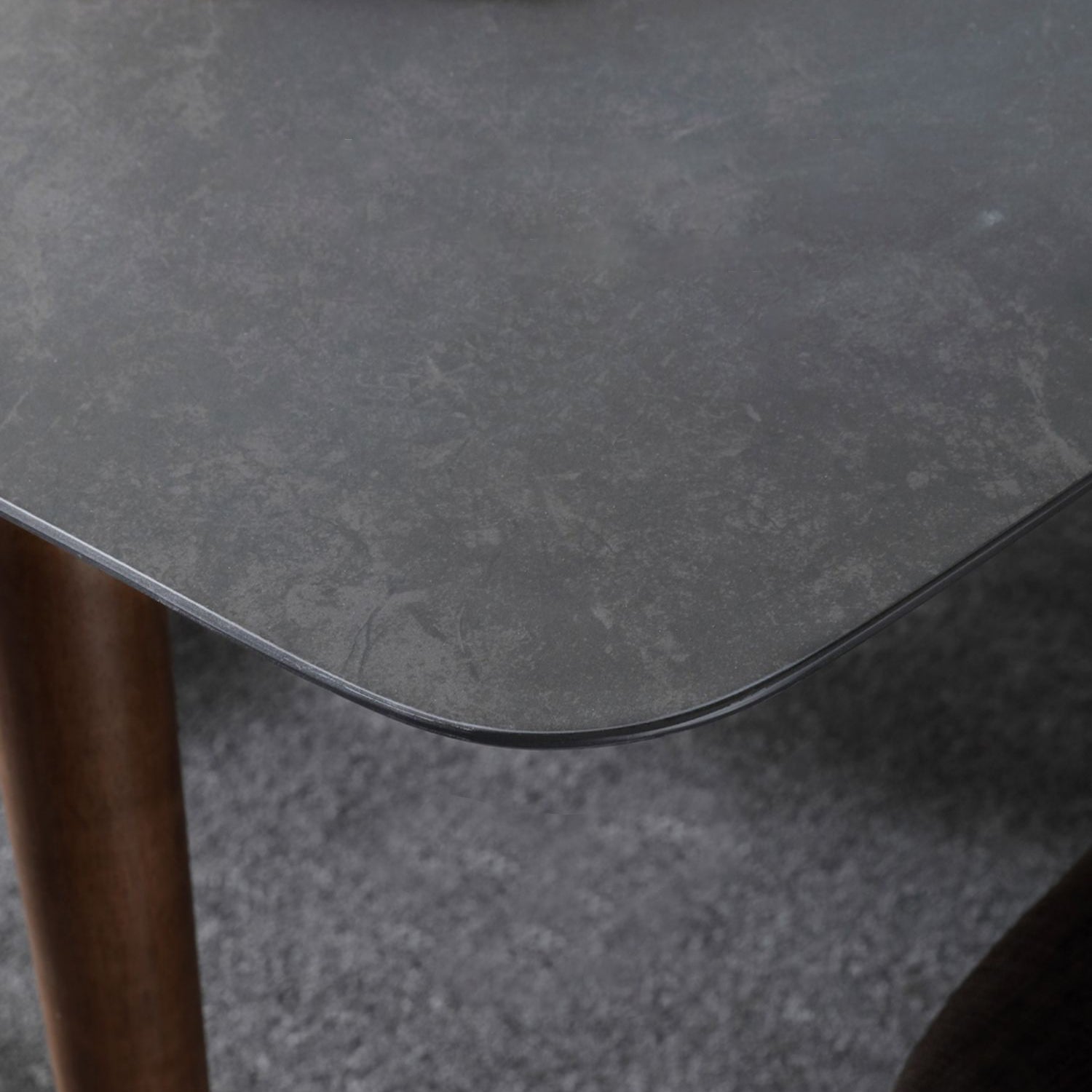 Contemporary Style Home Sintered Stone Dining Table Rectangle Shape Table with 4 Legs Base Clearhalo ' dining_table' 'Dining Tables & Seating' 'Dining Tables' 'furn' 'furn_dining_table' 'Furniture' 'furniture_dining_table' 'Kitchen & Dining Furniture' 'kitchen&dining_furn' 'kitchen' 'kitchen_dining_table' 3726035