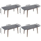 Contemporary Style Home Sintered Stone Dining Table Rectangle Shape Table with 4 Legs Base Clearhalo ' dining_table' 'Dining Tables & Seating' 'Dining Tables' 'furn' 'furn_dining_table' 'Furniture' 'furniture_dining_table' 'Kitchen & Dining Furniture' 'kitchen&dining_furn' 'kitchen' 'kitchen_dining_table' 3726037