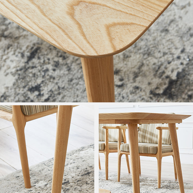 Ash Wood Rectangle Table Modern Dining Table with 4 Legs for Restaurant, in Nature Clearhalo ' dining_table' 'Dining Tables & Seating' 'Dining Tables' 'furn' 'furn_dining_table' 'Furniture' 'furniture_dining_table' 'Kitchen & Dining Furniture' 'kitchen&dining_furn' 'kitchen' 'kitchen_dining_table' 3739139