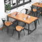 Industrial Style Solid Wood Dining Table Square Table with Trestle Base for Dinning Room Clearhalo ' dining_table' 'Dining Tables & Seating' 'Dining Tables' 'furn' 'furn_dining_table' 'Furniture' 'furniture_dining_table' 'Kitchen & Dining Furniture' 'kitchen&dining_furn' 'kitchen' 'kitchen_dining_table' 3739144