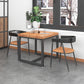 Industrial Style Solid Wood Dining Table Square Table with Trestle Base for Dinning Room Clearhalo ' dining_table' 'Dining Tables & Seating' 'Dining Tables' 'furn' 'furn_dining_table' 'Furniture' 'furniture_dining_table' 'Kitchen & Dining Furniture' 'kitchen&dining_furn' 'kitchen' 'kitchen_dining_table' 3739153