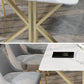 Rectangle Double Pedestal Glam Dining Table White Tone Fixed Table with Sintered Stone Clearhalo ' dining_table' 'Dining Tables & Seating' 'Dining Tables' 'furn' 'furn_dining_table' 'Furniture' 'furniture_dining_table' 'Kitchen & Dining Furniture' 'kitchen&dining_furn' 'kitchen' 'kitchen_dining_table' 3739160