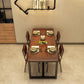 Solid Wood Industrial Style Dining Table Brown Rectangle Table with Black Frame for Dinning Room Clearhalo ' dining_table' 'Dining Tables & Seating' 'Dining Tables' 'furn' 'furn_dining_table' 'Furniture' 'furniture_dining_table' 'Kitchen & Dining Furniture' 'kitchen&dining_furn' 'kitchen' 'kitchen_dining_table' 3739193