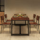 Solid Wood Industrial Style Dining Table Brown Rectangle Table with Black Frame for Dinning Room Clearhalo ' dining_table' 'Dining Tables & Seating' 'Dining Tables' 'furn' 'furn_dining_table' 'Furniture' 'furniture_dining_table' 'Kitchen & Dining Furniture' 'kitchen&dining_furn' 'kitchen' 'kitchen_dining_table' 3739194