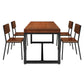 Solid Wood Industrial Style Dining Table Brown Rectangle Table with Black Frame for Dinning Room Clearhalo ' dining_table' 'Dining Tables & Seating' 'Dining Tables' 'furn' 'furn_dining_table' 'Furniture' 'furniture_dining_table' 'Kitchen & Dining Furniture' 'kitchen&dining_furn' 'kitchen' 'kitchen_dining_table' 3739200