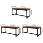 Solid Wood Industrial Style Dining Table Brown Rectangle Table with Black Frame for Dinning Room Clearhalo ' dining_table' 'Dining Tables & Seating' 'Dining Tables' 'furn' 'furn_dining_table' 'Furniture' 'furniture_dining_table' 'Kitchen & Dining Furniture' 'kitchen&dining_furn' 'kitchen' 'kitchen_dining_table' 3739201