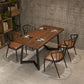 Industrial Dining Table Pine Solid Wood Table with Black Double Pedestal for Home Kitchen Dinner Clearhalo ' dining_table' 'Dining Tables & Seating' 'Dining Tables' 'furn' 'furn_dining_table' 'Furniture' 'furniture_dining_table' 'Kitchen & Dining Furniture' 'kitchen&dining_furn' 'kitchen' 'kitchen_dining_table' 3739205