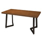 Industrial Dining Table Pine Solid Wood Table with Black Double Pedestal for Home Kitchen Dinner Rectangle Without Chairs Clearhalo ' dining_table' 'Dining Tables & Seating' 'Dining Tables' 'furn' 'furn_dining_table' 'Furniture' 'furniture_dining_table' 'Kitchen & Dining Furniture' 'kitchen&dining_furn' 'kitchen' 'kitchen_dining_table' 3739208