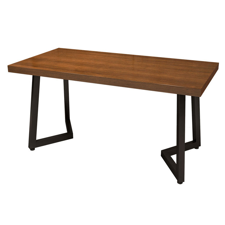 Industrial Dining Table Pine Solid Wood Table with Black Double Pedestal for Home Kitchen Dinner Rectangle Without Chairs Clearhalo ' dining_table' 'Dining Tables & Seating' 'Dining Tables' 'furn' 'furn_dining_table' 'Furniture' 'furniture_dining_table' 'Kitchen & Dining Furniture' 'kitchen&dining_furn' 'kitchen' 'kitchen_dining_table' 3739208
