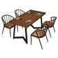 Industrial Dining Table Pine Solid Wood Table with Black Double Pedestal for Home Kitchen Dinner Clearhalo ' dining_table' 'Dining Tables & Seating' 'Dining Tables' 'furn' 'furn_dining_table' 'Furniture' 'furniture_dining_table' 'Kitchen & Dining Furniture' 'kitchen&dining_furn' 'kitchen' 'kitchen_dining_table' 3739211