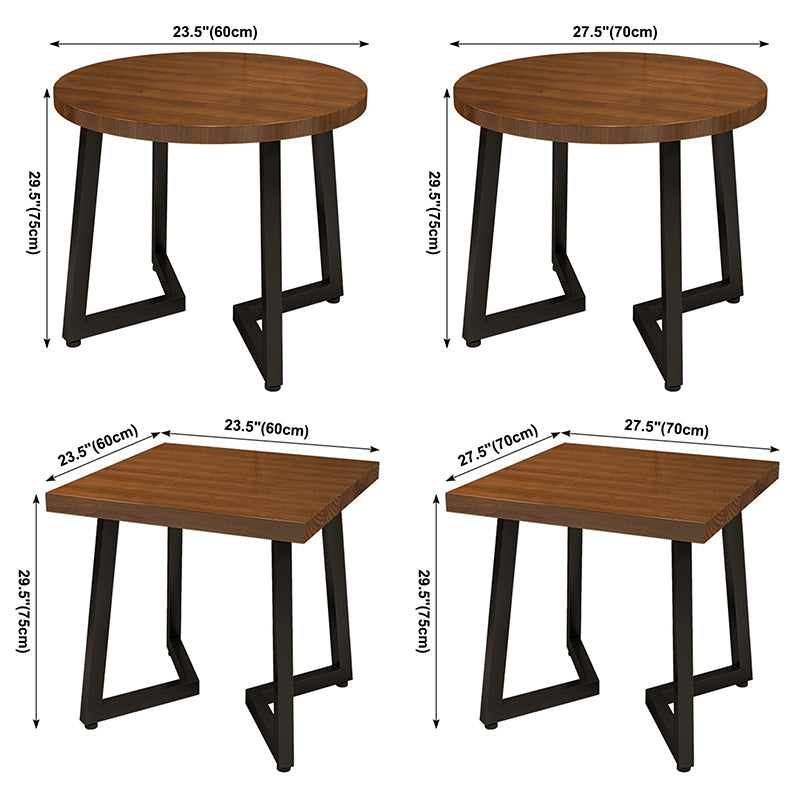 Industrial Dining Table Pine Solid Wood Table with Black Double Pedestal for Home Kitchen Dinner Clearhalo ' dining_table' 'Dining Tables & Seating' 'Dining Tables' 'furn' 'furn_dining_table' 'Furniture' 'furniture_dining_table' 'Kitchen & Dining Furniture' 'kitchen&dining_furn' 'kitchen' 'kitchen_dining_table' 3739212