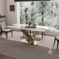 Stone Dining Table Traditional Luxury Dining Site Table with Stainless Steel Base Clearhalo ' dining_table' 'Dining Tables & Seating' 'Dining Tables' 'furn' 'furn_dining_table' 'Furniture' 'furniture_dining_table' 'Kitchen & Dining Furniture' 'kitchen&dining_furn' 'kitchen' 'kitchen_dining_table' 3739230