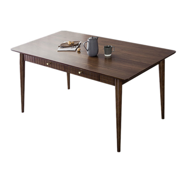 Hickory Rectangle Wood Table Storage Dining Table with 4 Legs for Restaurant Storage Without Chairs Clearhalo ' dining_table' 'Dining Tables & Seating' 'Dining Tables' 'furn' 'furn_dining_table' 'Furniture' 'furniture_dining_table' 'Kitchen & Dining Furniture' 'kitchen&dining_furn' 'kitchen' 'kitchen_dining_table' 3739240