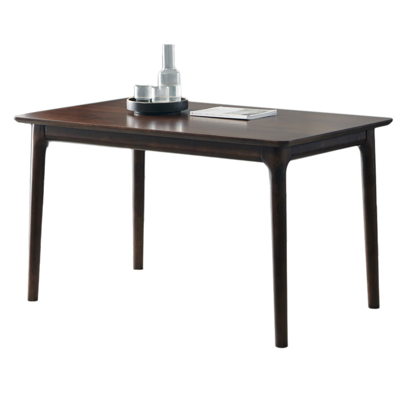 Hickory Rectangle Wood Table Storage Dining Table with 4 Legs for Restaurant without Storage Without Chairs Clearhalo ' dining_table' 'Dining Tables & Seating' 'Dining Tables' 'furn' 'furn_dining_table' 'Furniture' 'furniture_dining_table' 'Kitchen & Dining Furniture' 'kitchen&dining_furn' 'kitchen' 'kitchen_dining_table' 3739241