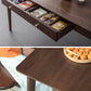 Hickory Rectangle Wood Table Storage Dining Table with 4 Legs for Restaurant Clearhalo ' dining_table' 'Dining Tables & Seating' 'Dining Tables' 'furn' 'furn_dining_table' 'Furniture' 'furniture_dining_table' 'Kitchen & Dining Furniture' 'kitchen&dining_furn' 'kitchen' 'kitchen_dining_table' 3739246