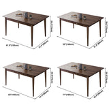 Hickory Rectangle Wood Table Storage Dining Table with 4 Legs for Restaurant Clearhalo ' dining_table' 'Dining Tables & Seating' 'Dining Tables' 'furn' 'furn_dining_table' 'Furniture' 'furniture_dining_table' 'Kitchen & Dining Furniture' 'kitchen&dining_furn' 'kitchen' 'kitchen_dining_table' 3739250