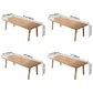 Rectangle Pine Solid Wood Table Modern Dining Table with 4 Legs, in Nature Clearhalo ' dining_table' 'Dining Tables & Seating' 'Dining Tables' 'furn' 'furn_dining_table' 'Furniture' 'furniture_dining_table' 'Kitchen & Dining Furniture' 'kitchen&dining_furn' 'kitchen' 'kitchen_dining_table' 3739274