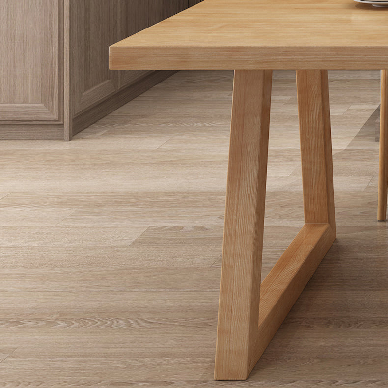 Pine Solid Wood Rectangle Table Modern Dining Table in Nature with Double Pedestal Clearhalo ' dining_table' 'Dining Tables & Seating' 'Dining Tables' 'furn' 'furn_dining_table' 'Furniture' 'furniture_dining_table' 'Kitchen & Dining Furniture' 'kitchen&dining_furn' 'kitchen' 'kitchen_dining_table' 3739284
