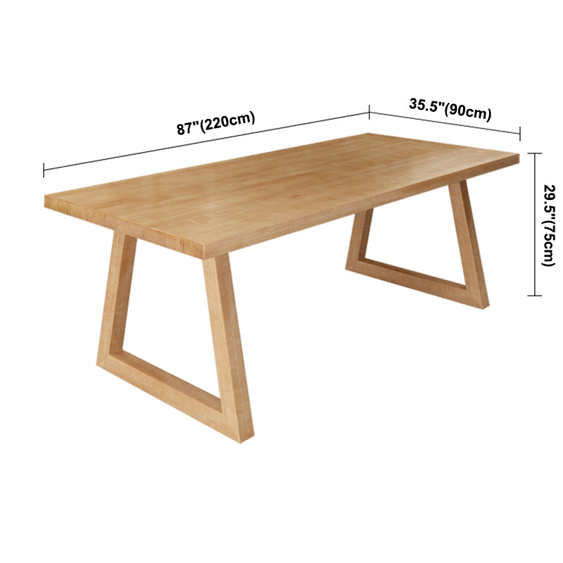 Pine Solid Wood Rectangle Table Modern Dining Table in Nature with Double Pedestal Clearhalo ' dining_table' 'Dining Tables & Seating' 'Dining Tables' 'furn' 'furn_dining_table' 'Furniture' 'furniture_dining_table' 'Kitchen & Dining Furniture' 'kitchen&dining_furn' 'kitchen' 'kitchen_dining_table' 3739286