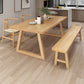 Pine Solid Wood Rectangle Table Modern Dining Table in Nature with Double Pedestal Clearhalo ' dining_table' 'Dining Tables & Seating' 'Dining Tables' 'furn' 'furn_dining_table' 'Furniture' 'furniture_dining_table' 'Kitchen & Dining Furniture' 'kitchen&dining_furn' 'kitchen' 'kitchen_dining_table' 3739288