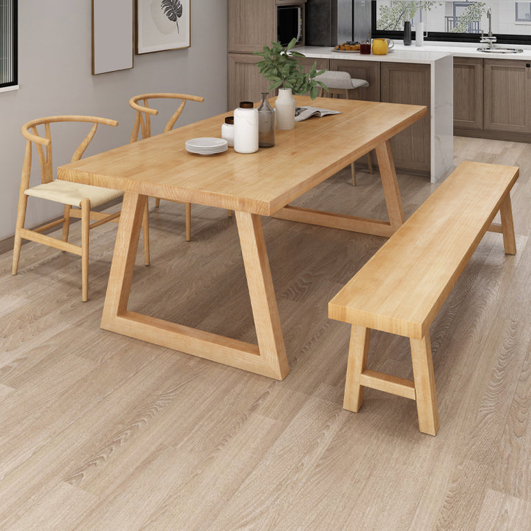 Pine Solid Wood Rectangle Table Modern Dining Table in Nature with Double Pedestal Clearhalo ' dining_table' 'Dining Tables & Seating' 'Dining Tables' 'furn' 'furn_dining_table' 'Furniture' 'furniture_dining_table' 'Kitchen & Dining Furniture' 'kitchen&dining_furn' 'kitchen' 'kitchen_dining_table' 3739288