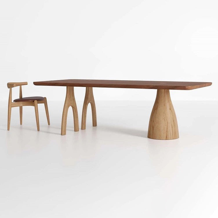 Pine Solid Wood Rectangle Table Modern Dining Table with 3 Legs for Restaurant Clearhalo ' dining_table' 'Dining Tables & Seating' 'Dining Tables' 'furn' 'furn_dining_table' 'Furniture' 'furniture_dining_table' 'Kitchen & Dining Furniture' 'kitchen&dining_furn' 'kitchen' 'kitchen_dining_table' 3739291