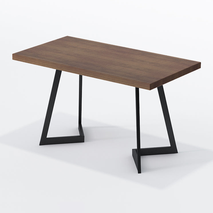 Industrial Dining Table Pine Solid Wood Table with Black Base for Home Kitchen Dinner Without Chairs Clearhalo ' dining_table' 'Dining Tables & Seating' 'Dining Tables' 'furn' 'furn_dining_table' 'Furniture' 'furniture_dining_table' 'Kitchen & Dining Furniture' 'kitchen&dining_furn' 'kitchen' 'kitchen_dining_table' 3739316
