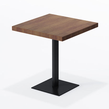 Industrial Dining Table Pine Solid Wood Table with Black Base for Home Kitchen Dinner 23.6"L x 23.6"W x 29.5"H Without Chairs Clearhalo ' dining_table' 'Dining Tables & Seating' 'Dining Tables' 'furn' 'furn_dining_table' 'Furniture' 'furniture_dining_table' 'Kitchen & Dining Furniture' 'kitchen&dining_furn' 'kitchen' 'kitchen_dining_table' 3739320
