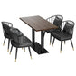 Industrial Dining Table Solid Wood Table with Black Base for Home Kitchen Dinner Clearhalo ' dining_table' 'Dining Tables & Seating' 'Dining Tables' 'furn' 'furn_dining_table' 'Furniture' 'furniture_dining_table' 'Kitchen & Dining Furniture' 'kitchen&dining_furn' 'kitchen' 'kitchen_dining_table' 3739337
