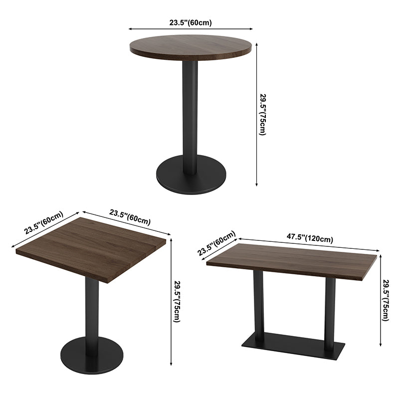 Industrial Dining Table Solid Wood Table with Black Base for Home Kitchen Dinner Clearhalo ' dining_table' 'Dining Tables & Seating' 'Dining Tables' 'furn' 'furn_dining_table' 'Furniture' 'furniture_dining_table' 'Kitchen & Dining Furniture' 'kitchen&dining_furn' 'kitchen' 'kitchen_dining_table' 3739338