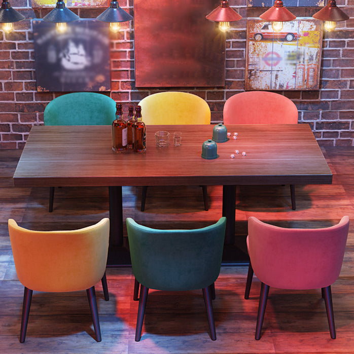 Industrial Dining Room Table Pine Solid Wood Table with Black Base for Dining Room Clearhalo ' dining_table' 'Dining Tables & Seating' 'Dining Tables' 'furn' 'furn_dining_table' 'Furniture' 'furniture_dining_table' 'Kitchen & Dining Furniture' 'kitchen&dining_furn' 'kitchen' 'kitchen_dining_table' 3739344
