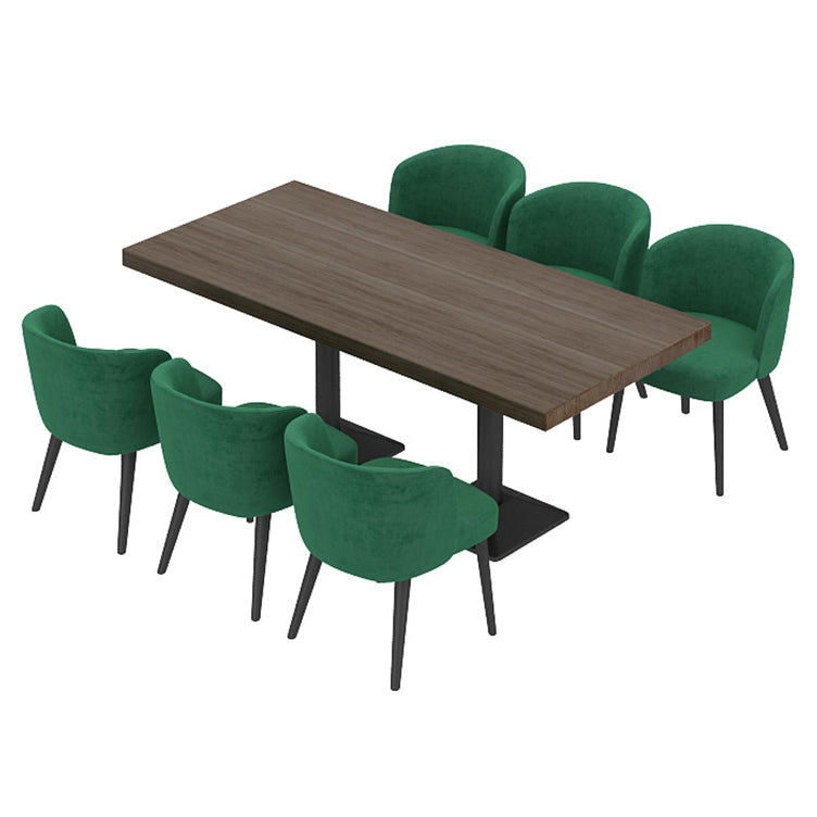 Industrial Dining Room Table Pine Solid Wood Table with Black Base for Dining Room Clearhalo ' dining_table' 'Dining Tables & Seating' 'Dining Tables' 'furn' 'furn_dining_table' 'Furniture' 'furniture_dining_table' 'Kitchen & Dining Furniture' 'kitchen&dining_furn' 'kitchen' 'kitchen_dining_table' 3739348