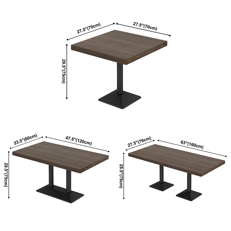 Industrial Dining Room Table Pine Solid Wood Table with Black Base for Dining Room Clearhalo ' dining_table' 'Dining Tables & Seating' 'Dining Tables' 'furn' 'furn_dining_table' 'Furniture' 'furniture_dining_table' 'Kitchen & Dining Furniture' 'kitchen&dining_furn' 'kitchen' 'kitchen_dining_table' 3739350