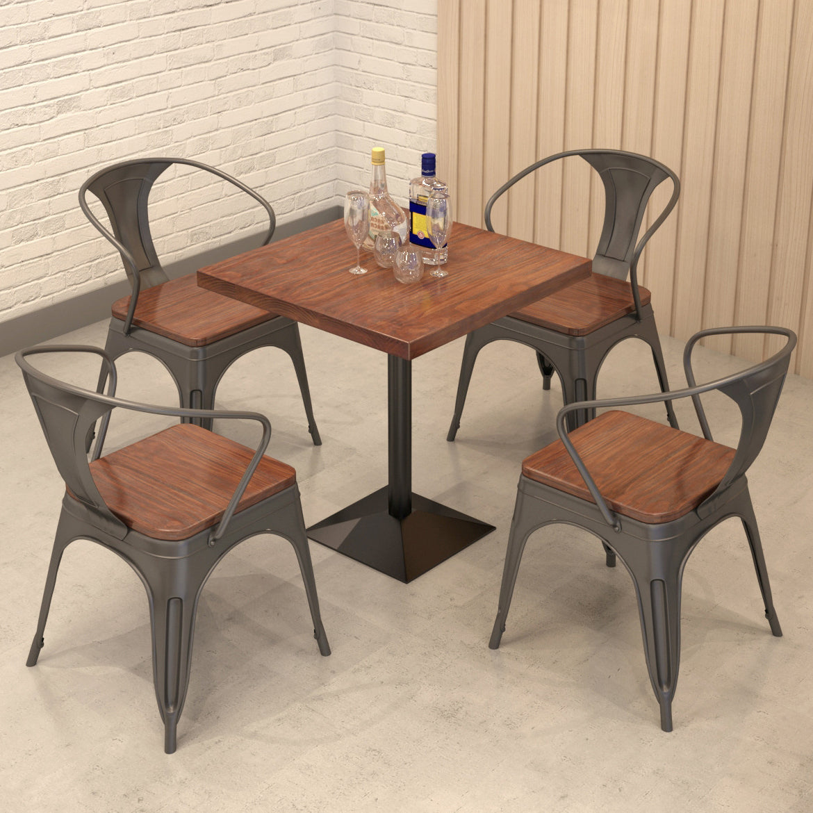 Industrial Dining Room Table Solid Wood Table with Black Base for Dining Room Clearhalo ' dining_table' 'Dining Tables & Seating' 'Dining Tables' 'furn' 'furn_dining_table' 'Furniture' 'furniture_dining_table' 'Kitchen & Dining Furniture' 'kitchen&dining_furn' 'kitchen' 'kitchen_dining_table' 3739351