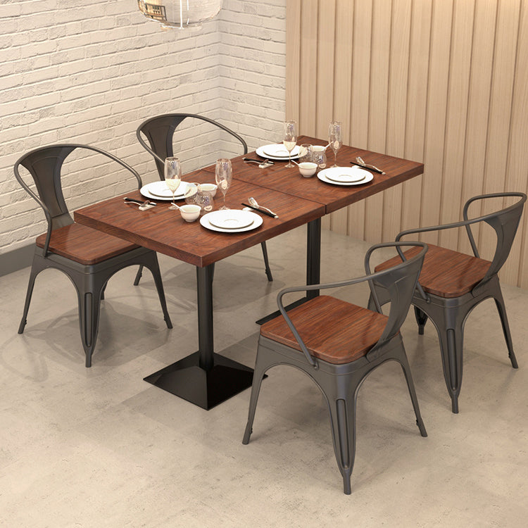 Industrial Dining Room Table Solid Wood Table with Black Base for Dining Room Clearhalo ' dining_table' 'Dining Tables & Seating' 'Dining Tables' 'furn' 'furn_dining_table' 'Furniture' 'furniture_dining_table' 'Kitchen & Dining Furniture' 'kitchen&dining_furn' 'kitchen' 'kitchen_dining_table' 3739352