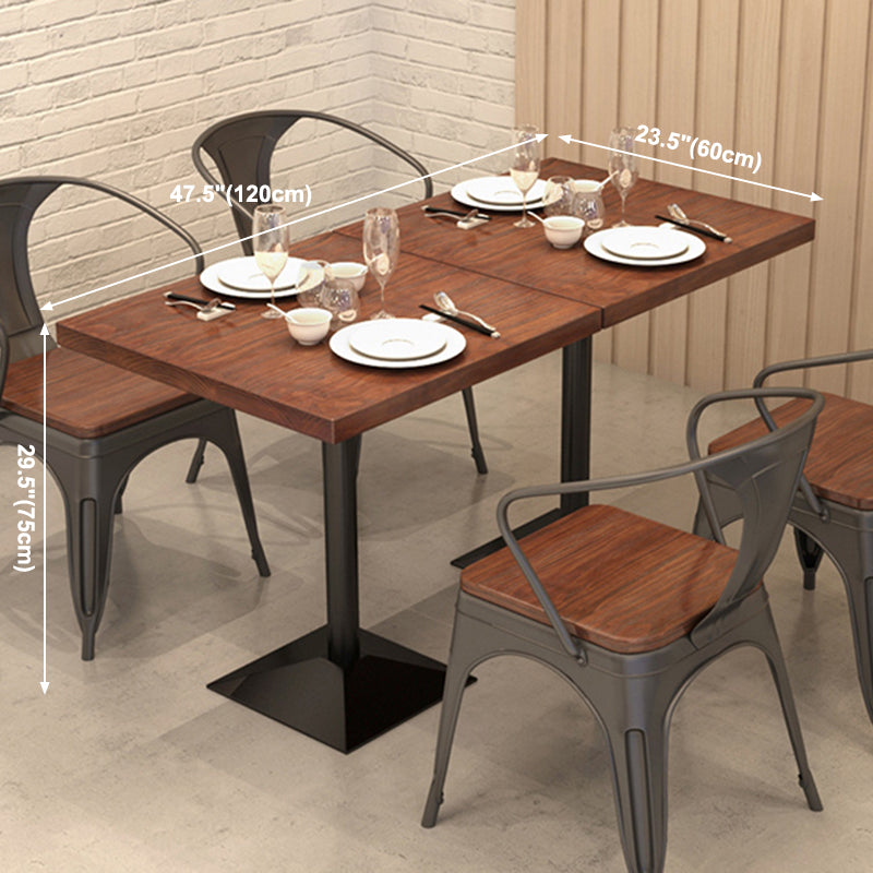 Industrial Dining Room Table Solid Wood Table with Black Base for Dining Room Clearhalo ' dining_table' 'Dining Tables & Seating' 'Dining Tables' 'furn' 'furn_dining_table' 'Furniture' 'furniture_dining_table' 'Kitchen & Dining Furniture' 'kitchen&dining_furn' 'kitchen' 'kitchen_dining_table' 3739361