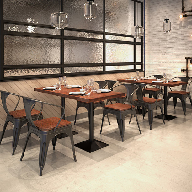 Industrial Dining Room Table Solid Wood Table with Black Base for Dining Room Clearhalo ' dining_table' 'Dining Tables & Seating' 'Dining Tables' 'furn' 'furn_dining_table' 'Furniture' 'furniture_dining_table' 'Kitchen & Dining Furniture' 'kitchen&dining_furn' 'kitchen' 'kitchen_dining_table' 3739362
