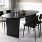 Solid Wood Contemporary Oval Dining Table Black Wood Top Table for Dining Room Clearhalo ' dining_table' 'Dining Tables & Seating' 'Dining Tables' 'furn' 'furn_dining_table' 'Furniture' 'furniture_dining_table' 'Kitchen & Dining Furniture' 'kitchen&dining_furn' 'kitchen' 'kitchen_dining_table' 3739364