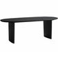 Solid Wood Contemporary Oval Dining Table Black Wood Top Table for Dining Room Clearhalo ' dining_table' 'Dining Tables & Seating' 'Dining Tables' 'furn' 'furn_dining_table' 'Furniture' 'furniture_dining_table' 'Kitchen & Dining Furniture' 'kitchen&dining_furn' 'kitchen' 'kitchen_dining_table' 3739367